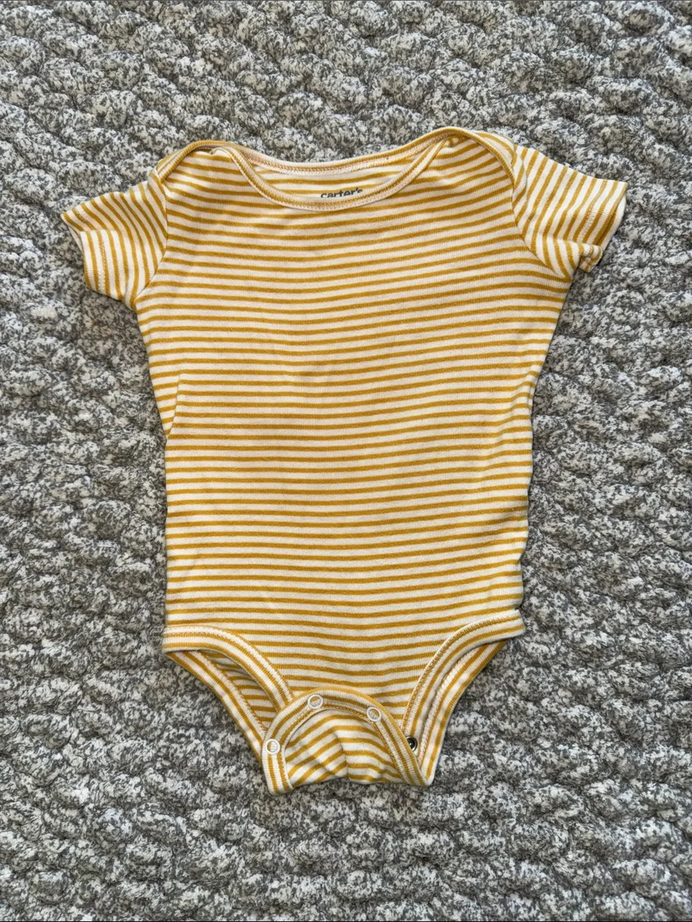 Carter's Yellow and White Striped Baby Bodysuit
